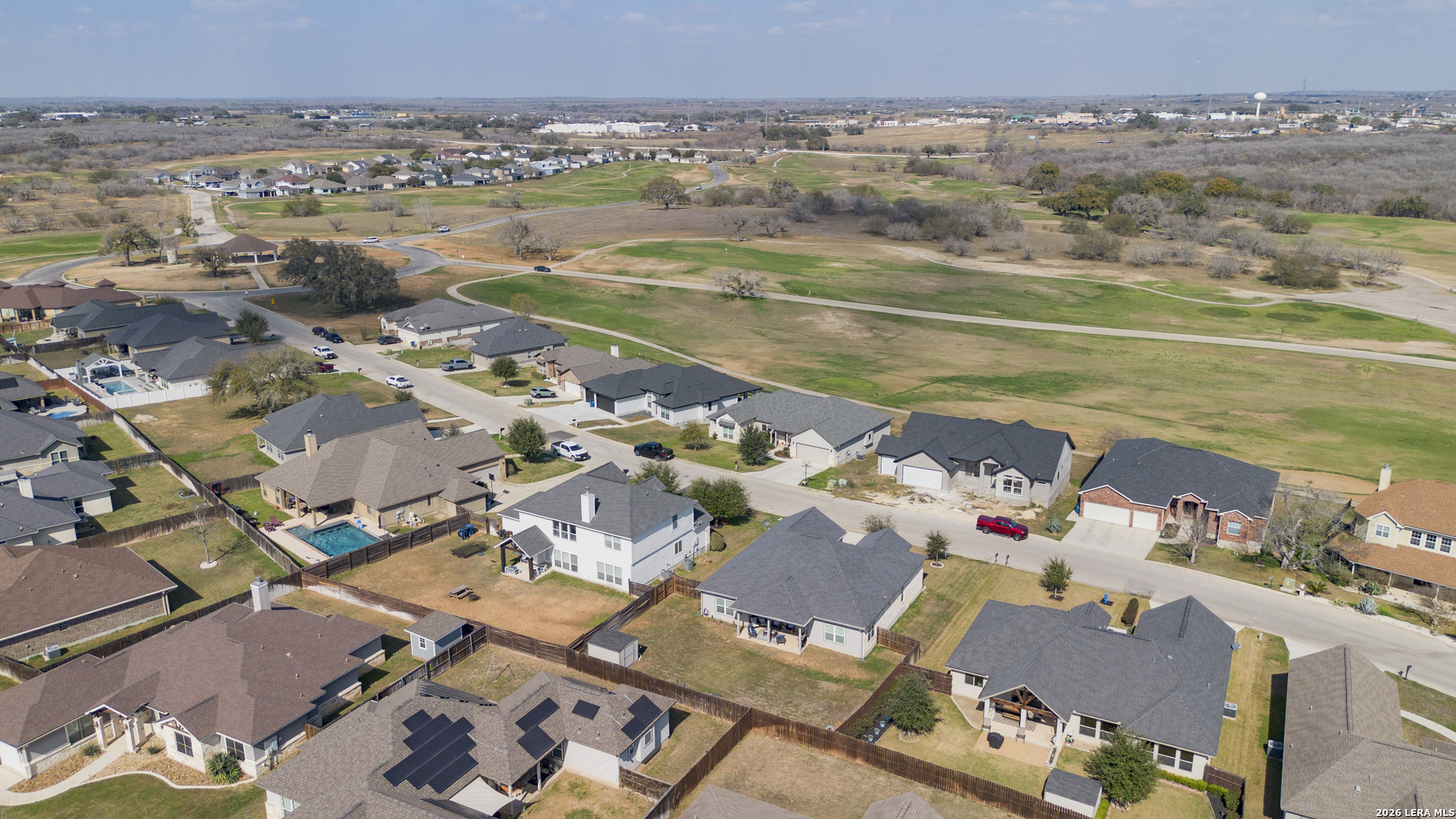 an aerial view of a city