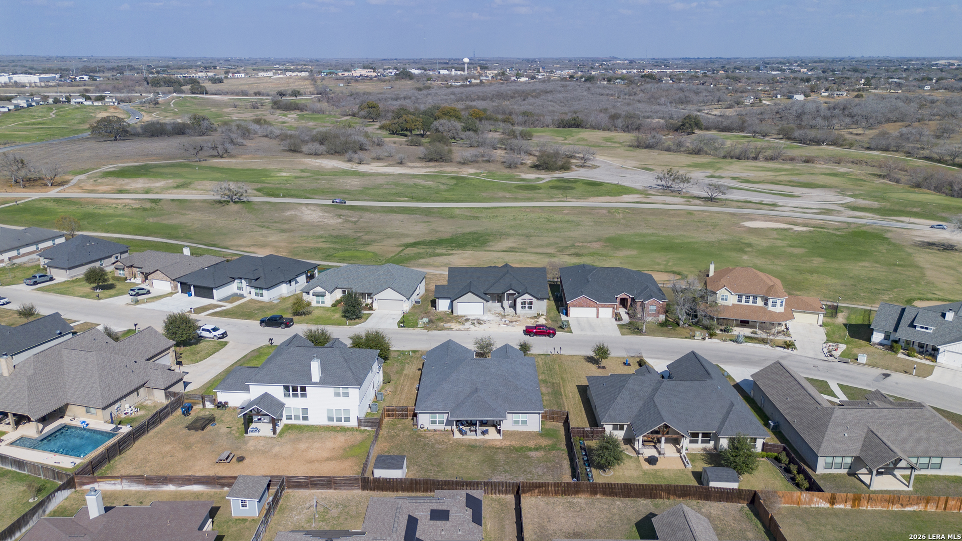 133 Grand View Floresville, TX 78114 - Photo 38 of 43 an aerial view of a houses with outdoor space