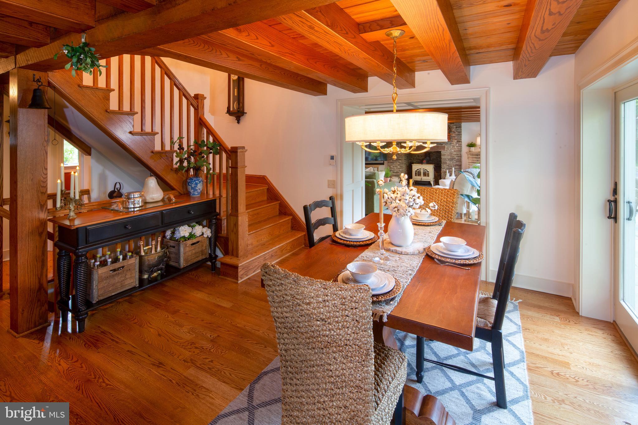 1381 Chestnut Ridge Road Upper Black Eddy, PA 18972 - Photo 15 of 56 Dining Room Opens to Living Room/ Terraces