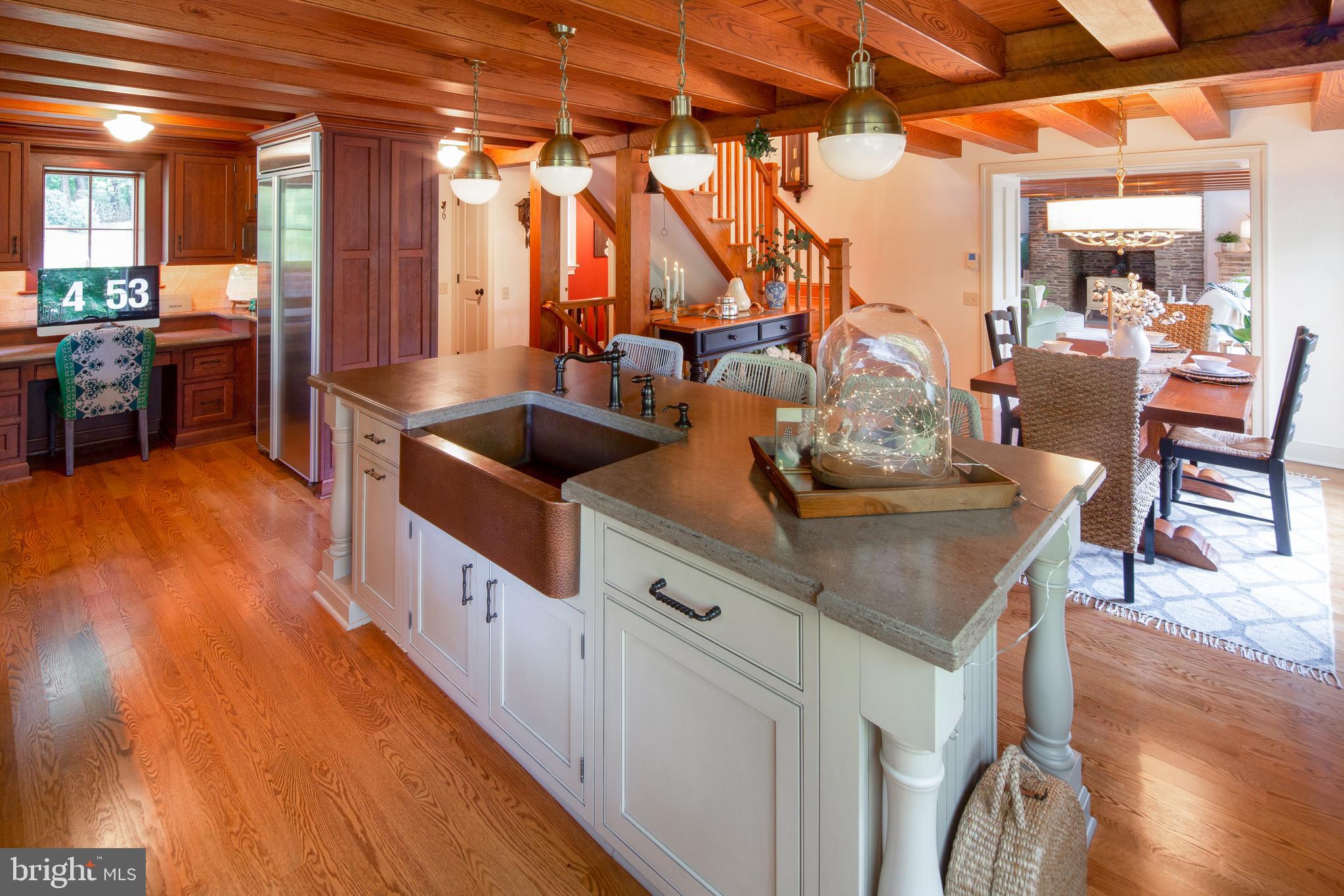 1381 Chestnut Ridge Road Upper Black Eddy, PA 18972 - Photo 10 of 56 Exceptional Copper Farmhouse Sink & Breakfast Area