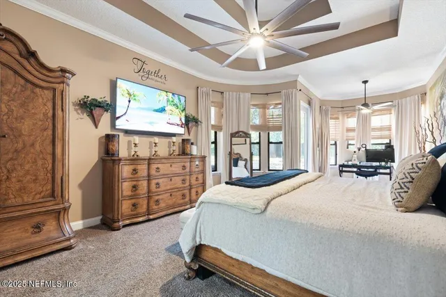 a view of a swimming pool with a sitting space