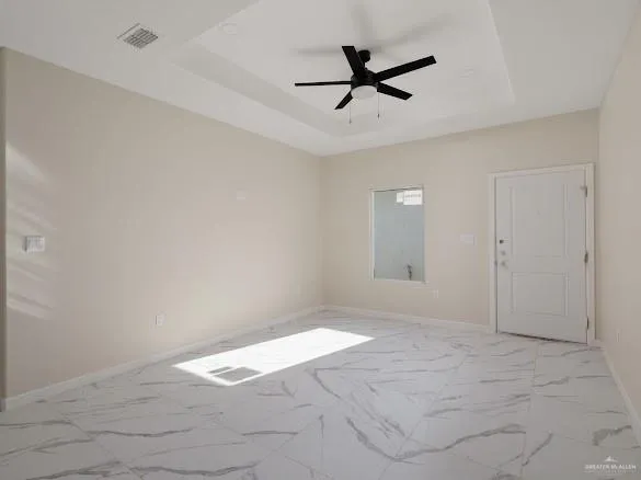 a view of a big room with carpet