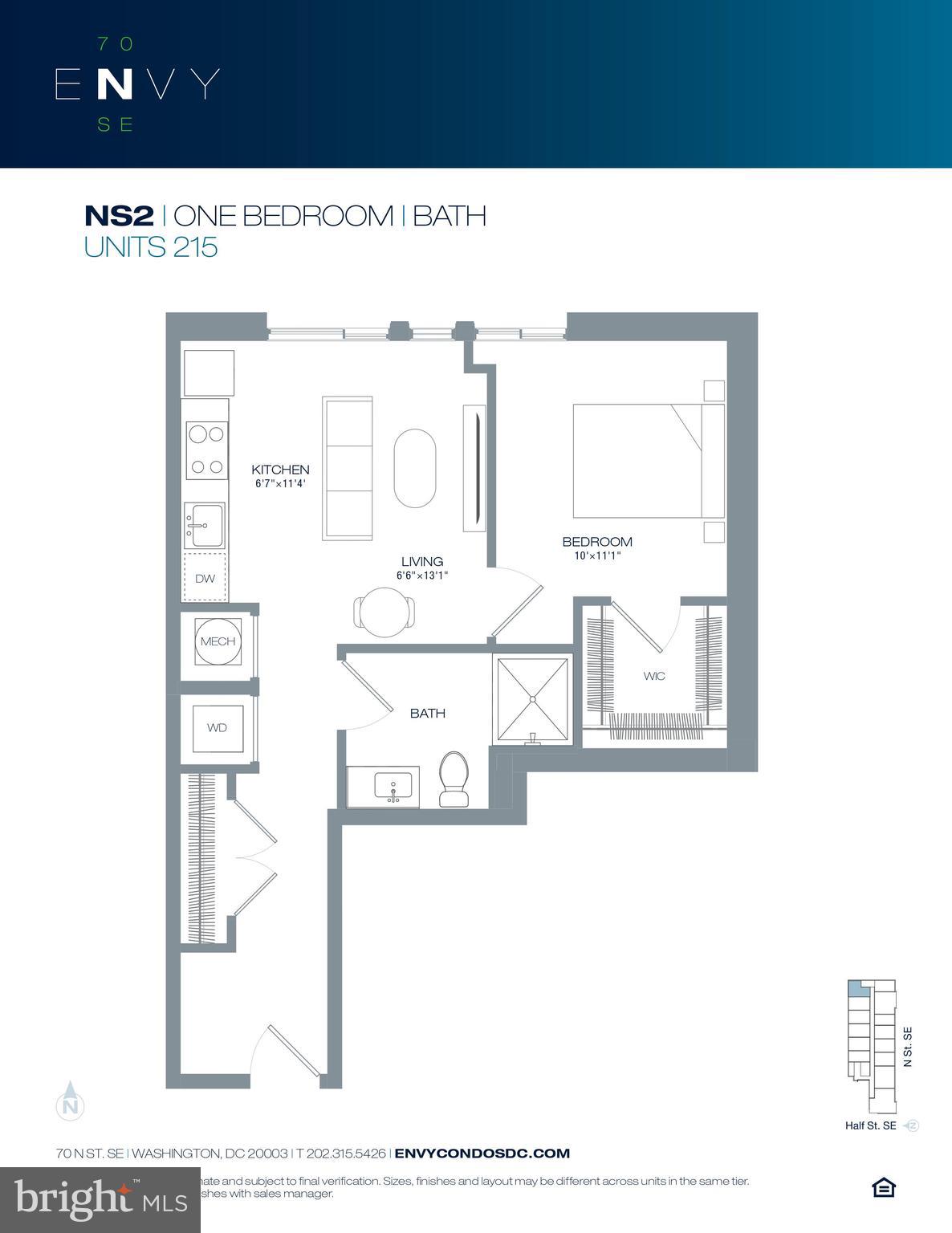 70 N Street Southeast, Unit N216 Washington, DC 20003 - Photo 20 of 20 a black and white photo of a floor plan
