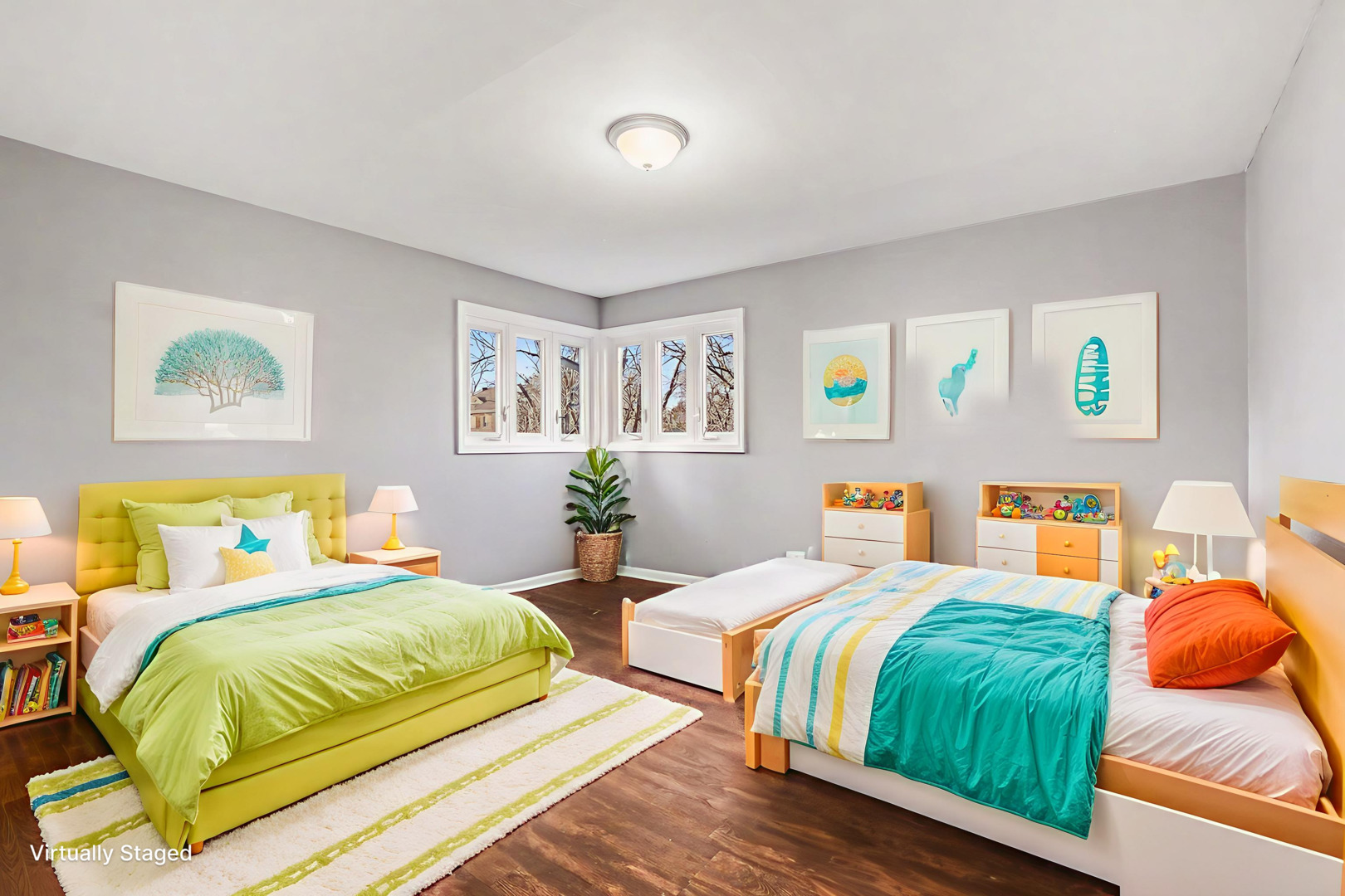 2817 173rd Street Hazel Crest, IL 60429 - Photo 16 of 23 a bedroom with a bed and painting on the wall