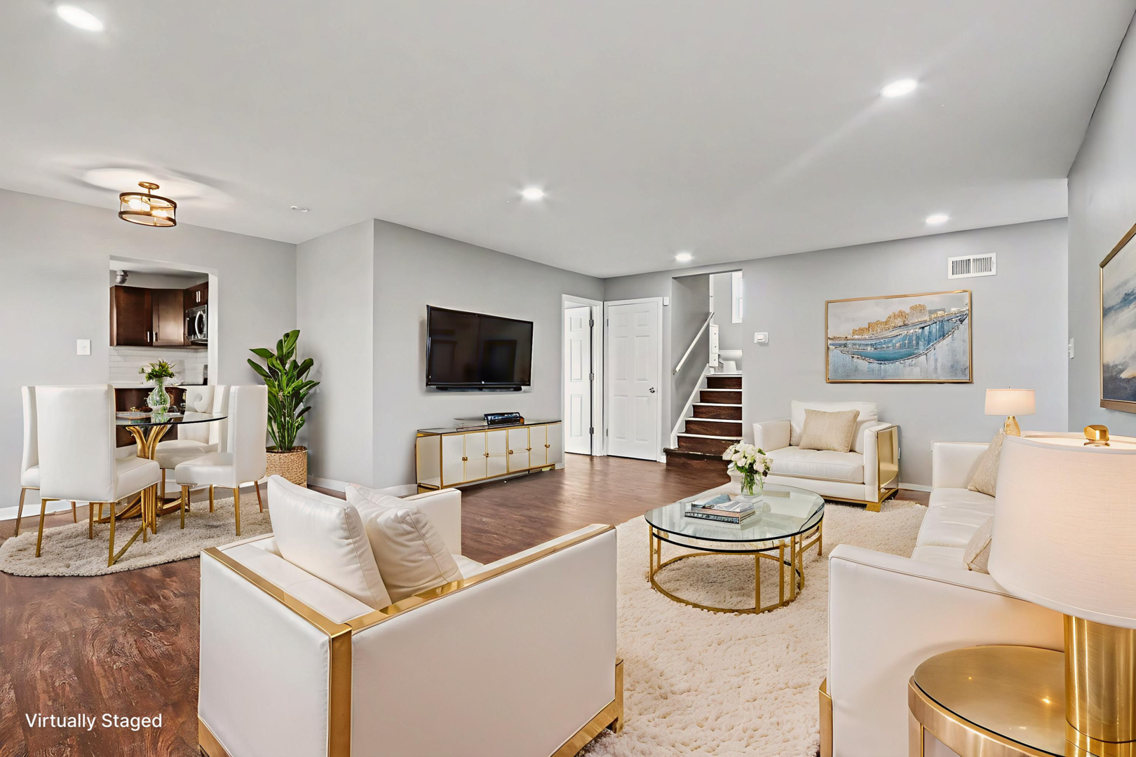 2817 173rd Street Hazel Crest, IL 60429 - Photo 5 of 23 a living room with furniture and a flat screen tv