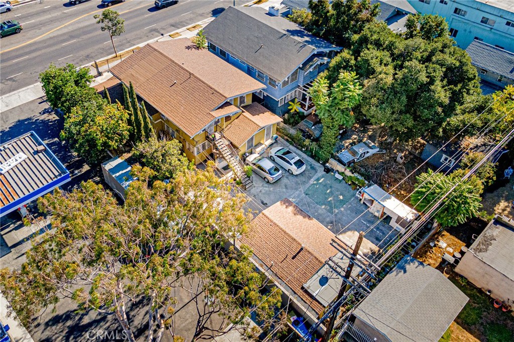 1929 Crenshaw Boulevard Los Angeles, CA 90016 - Photo 6 of 13 an aerial view of a house with a yard