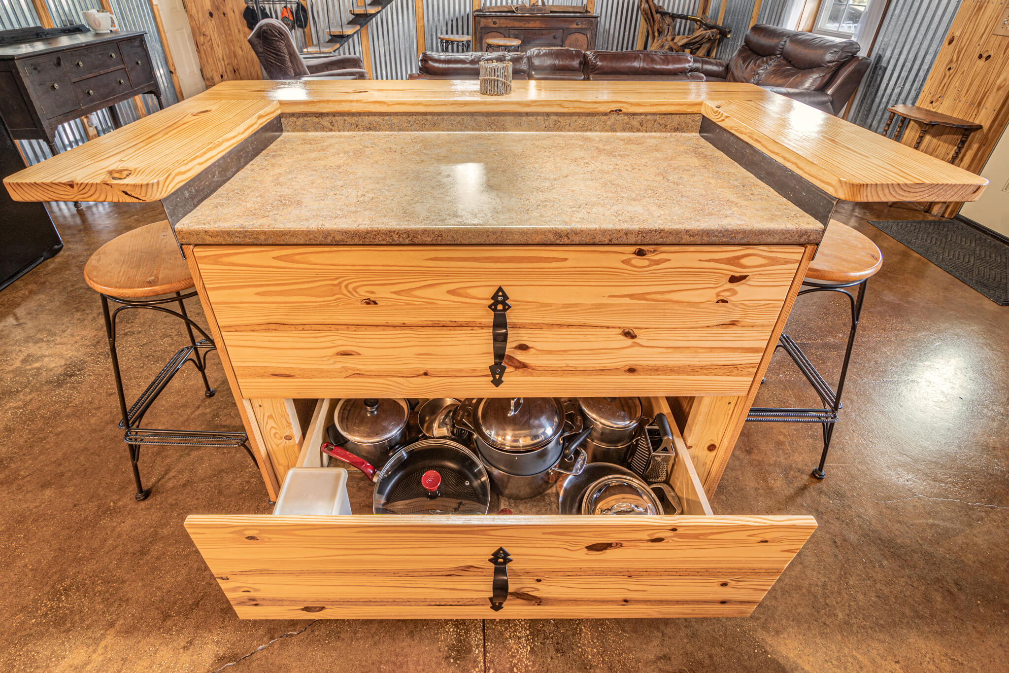 5263 Coy Burgess Loop DeFuniak Springs, FL 32435 - Photo 12 of 57 a sink sitting on top of a wooden floor
