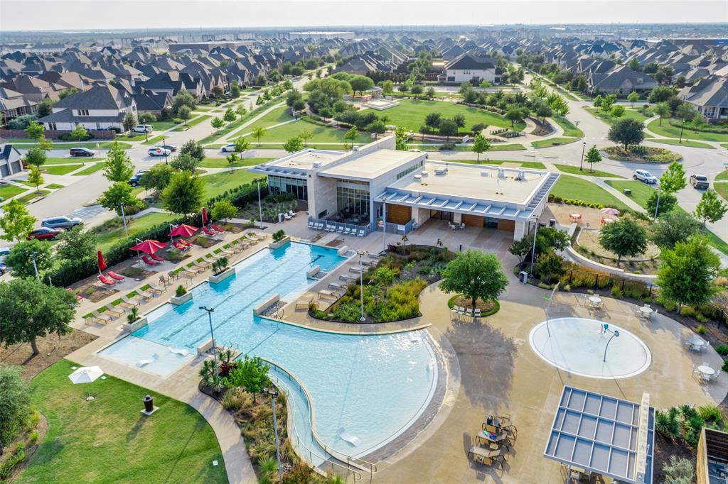 2176 Olive Branch Road Frisco, TX 75033 - Photo 32 of 35 an aerial view of a house with yard swimming pool and outdoor seating