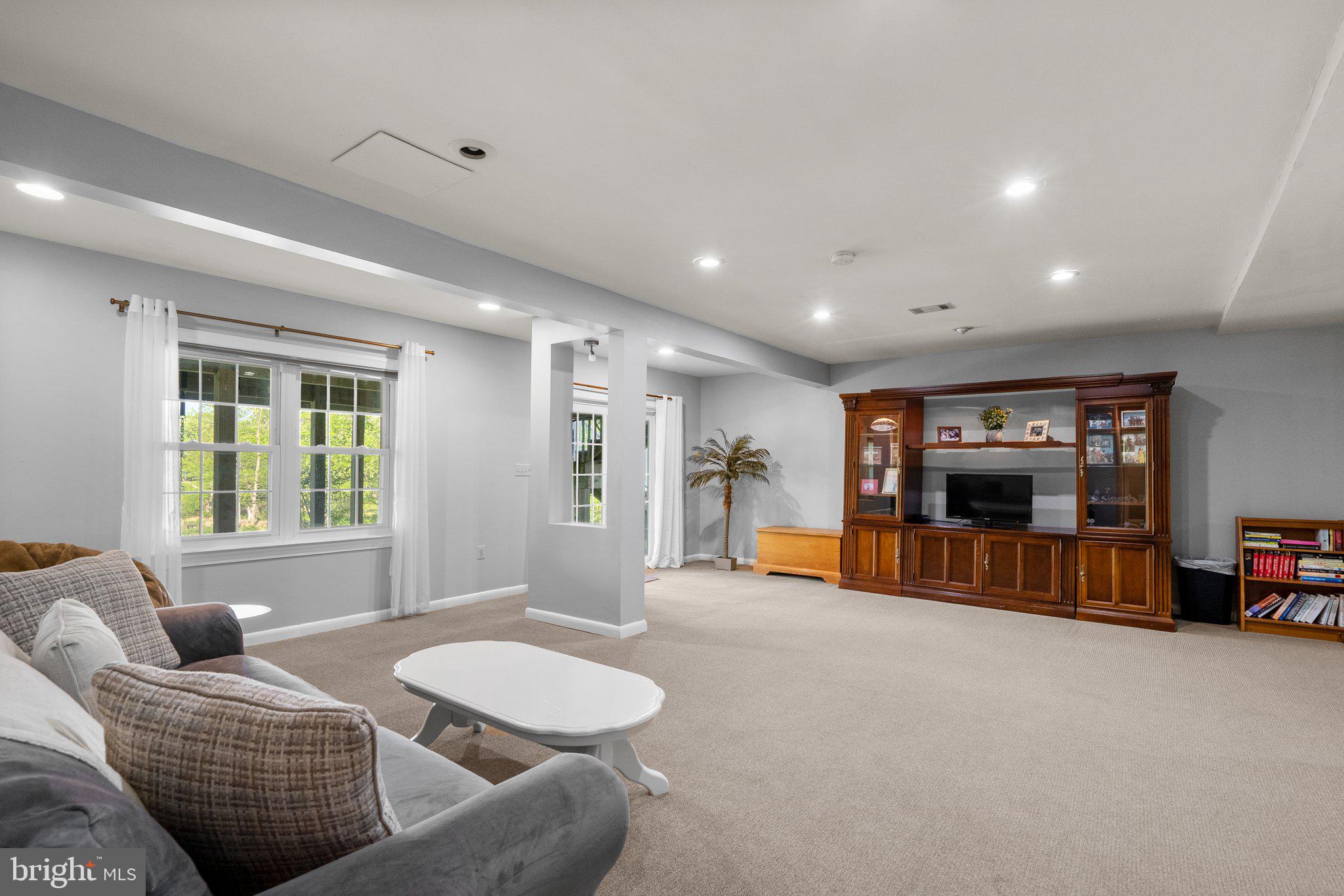 19009 Old Baltimore Road Brookeville, MD 20833 - Photo 46 of 96 Enormous lower level family room with walkout.