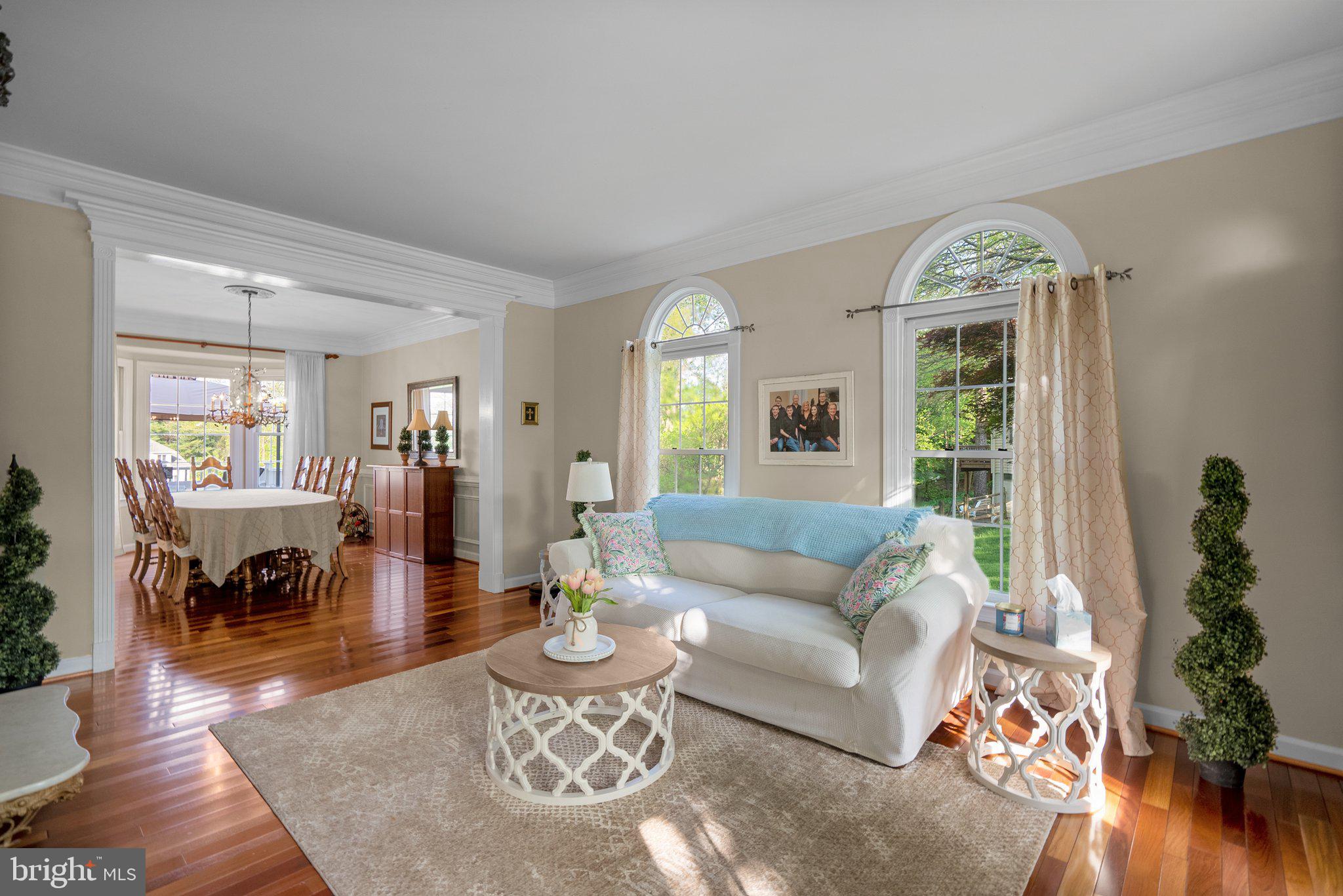 19009 Old Baltimore Road Brookeville, MD 20833 - Photo 8 of 96 Formal living room with beautiful arched windows.