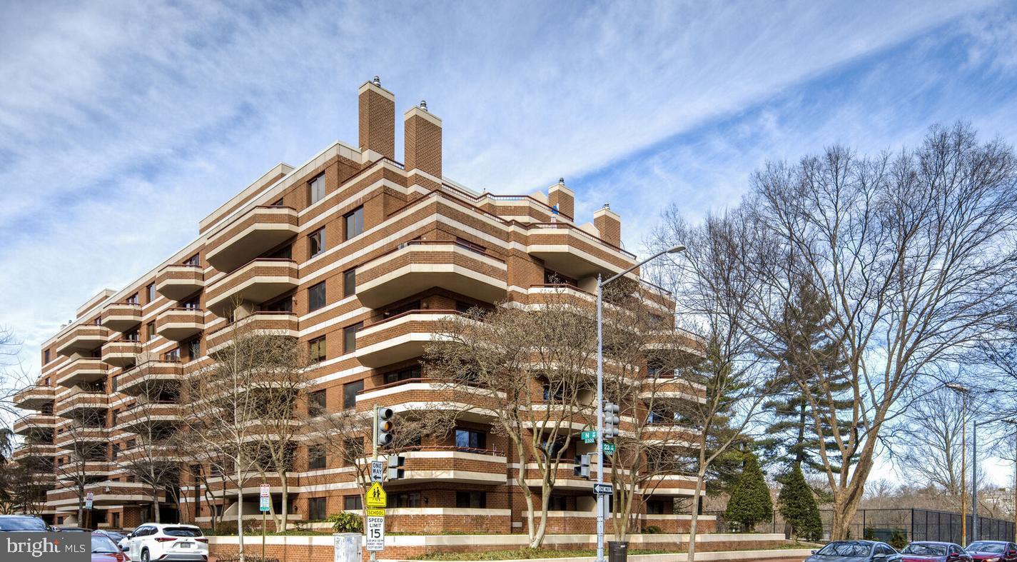 a front view of a building