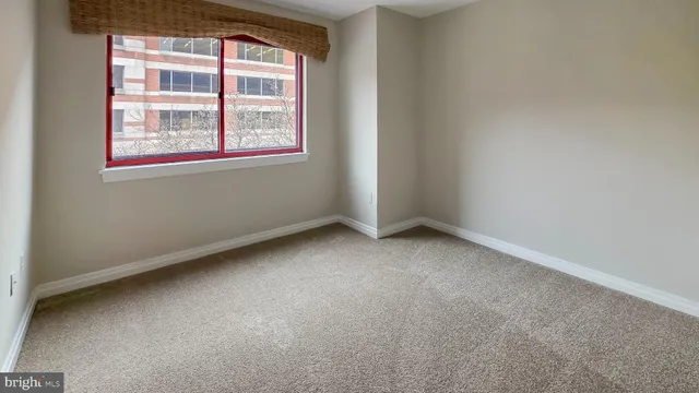an empty room with a window