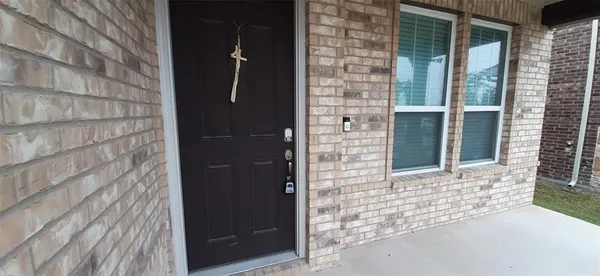 a view of front door of house