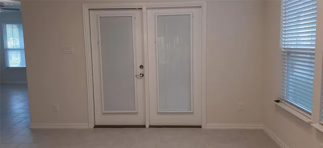 a view of room with closet area