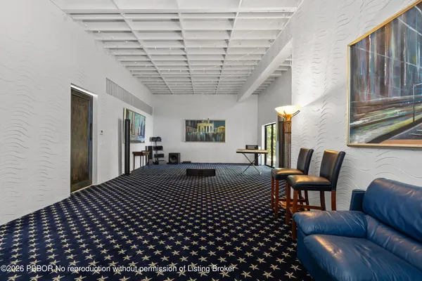 a bedroom with furniture