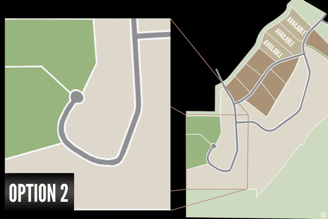 South Preserve Drive Mapleton, UT 84664 - Photo 11 of 11 Site Plan, Option 2. Illustrating the layout of property parcels and infrastructure elements