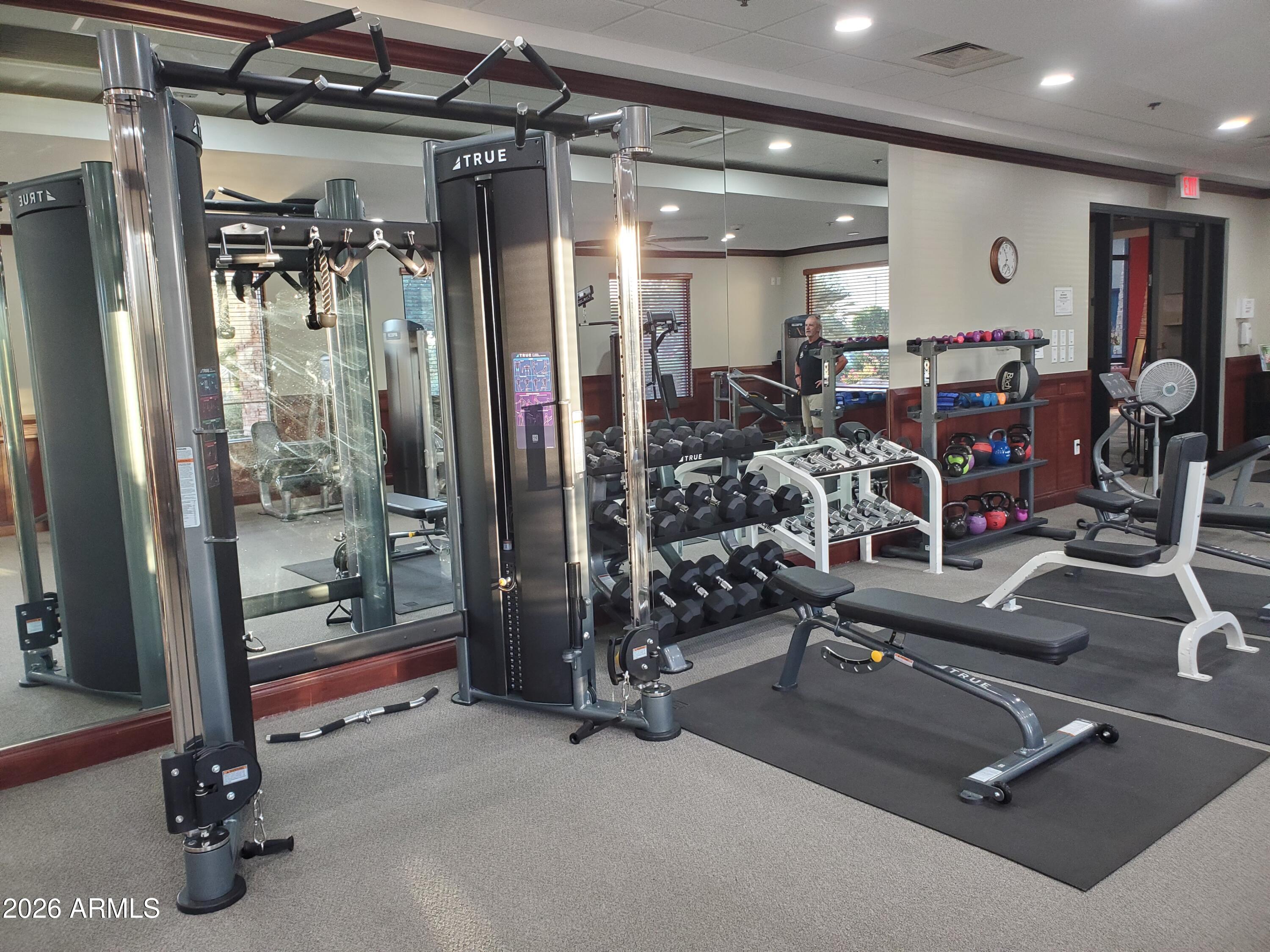 6317 South Pinaleno Place Chandler, AZ 85249 - Photo 35 of 45 a view of a room with gym equipment