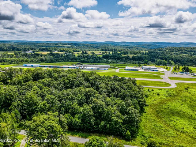a view of a swimming pool is in a garden