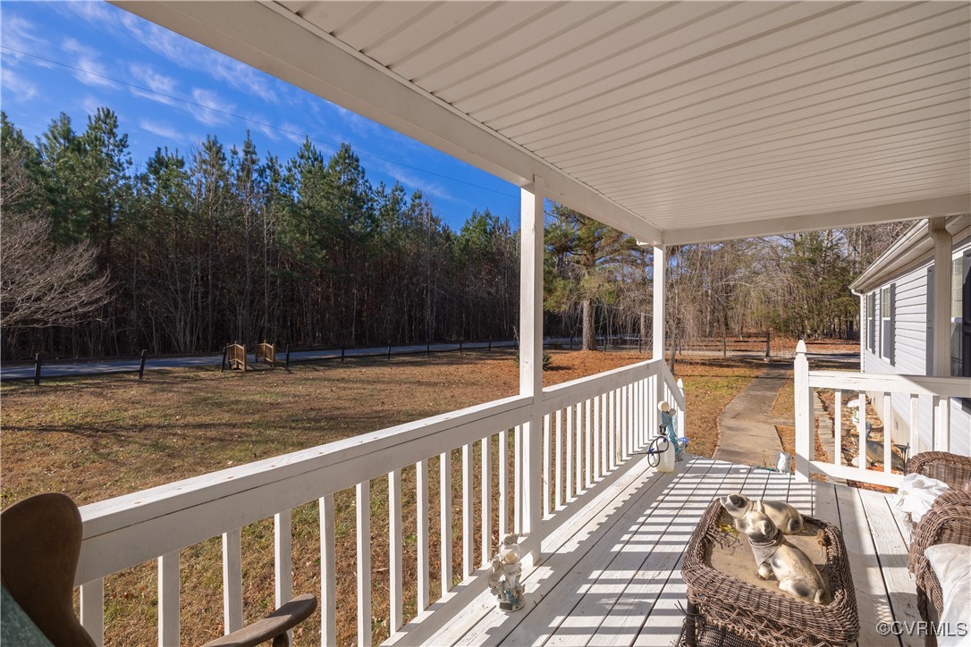 1107 Free State Road Meherrin, VA 23954 - Photo 16 of 45 Deck featuring a yard