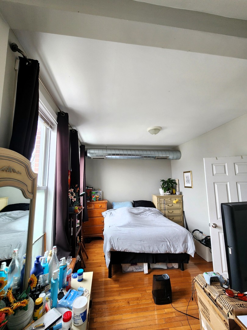 973 West 19th Street, Unit 3 Chicago, IL 60608 - Photo 6 of 10 a bedroom with furniture and a flat screen tv