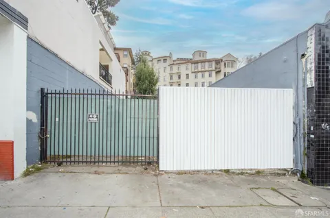 a city view with tall buildings