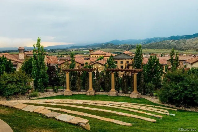 a view of a lake with mountains in the background
