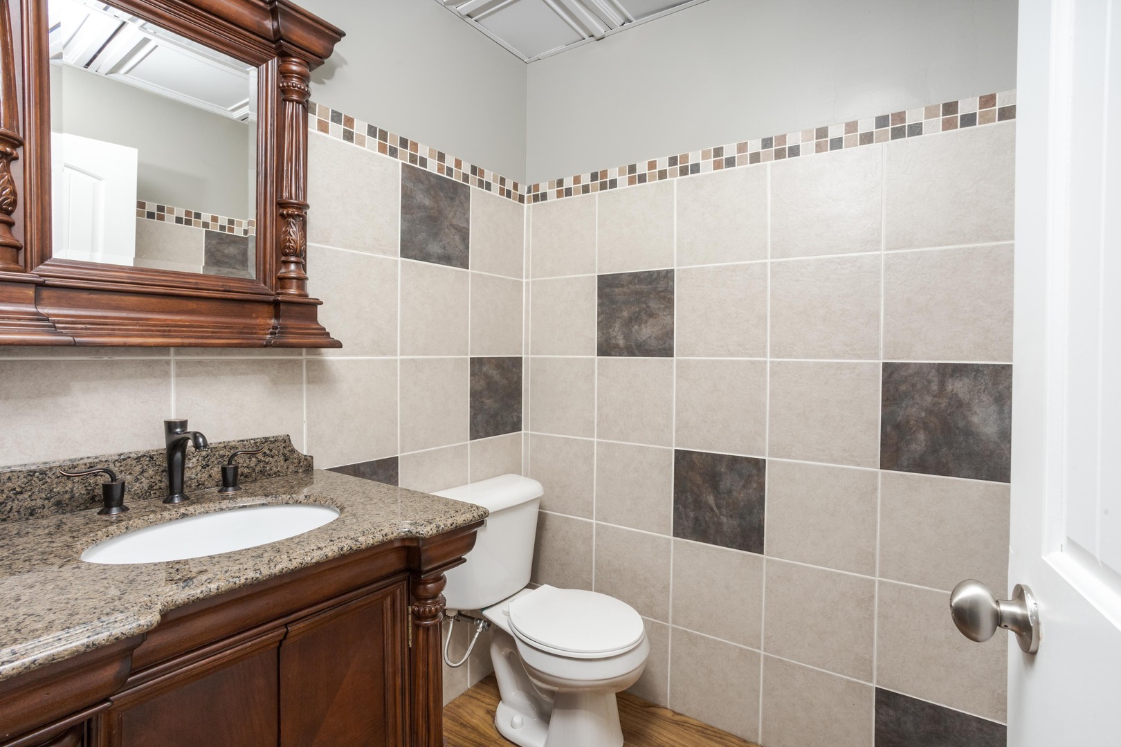 1651 North 2800 East Road Le Roy, IL 61752 - Photo 43 of 90 a bathroom with a granite countertop sink toilet and shower