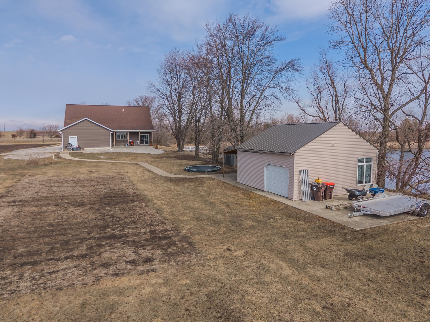 1651 North 2800 East Road Le Roy, IL 61752 - Photo 55 of 90 a view of a house with a yard and garage