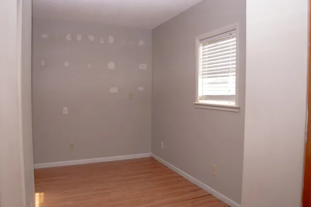 an empty room with a window