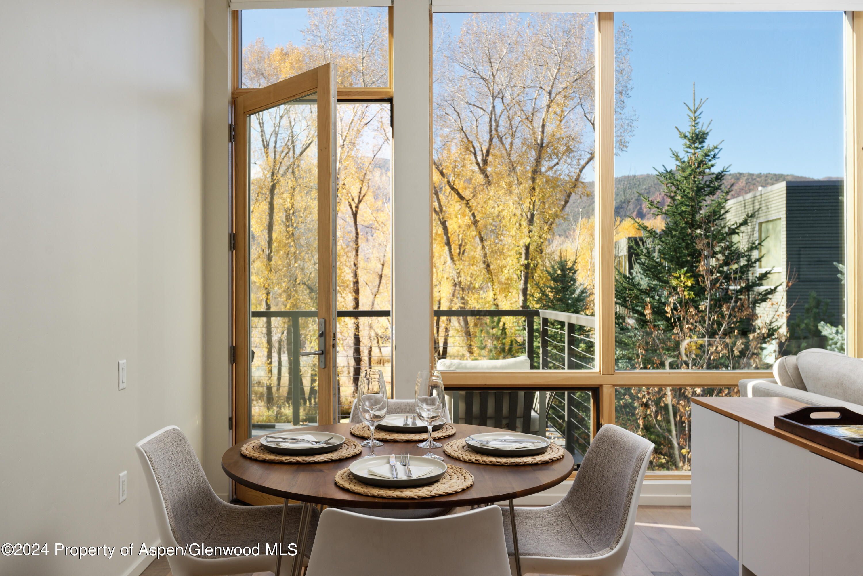 202 Evans Road, Unit 204 Basalt, CO 81621 - Photo 6 of 11 a view of a dining room with furniture window and outside view