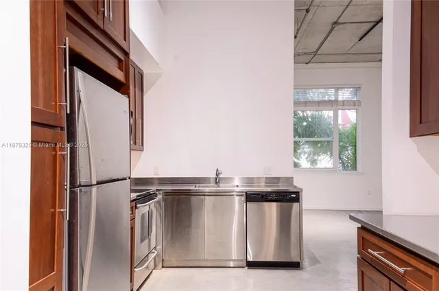 a close view of kitchen appliances