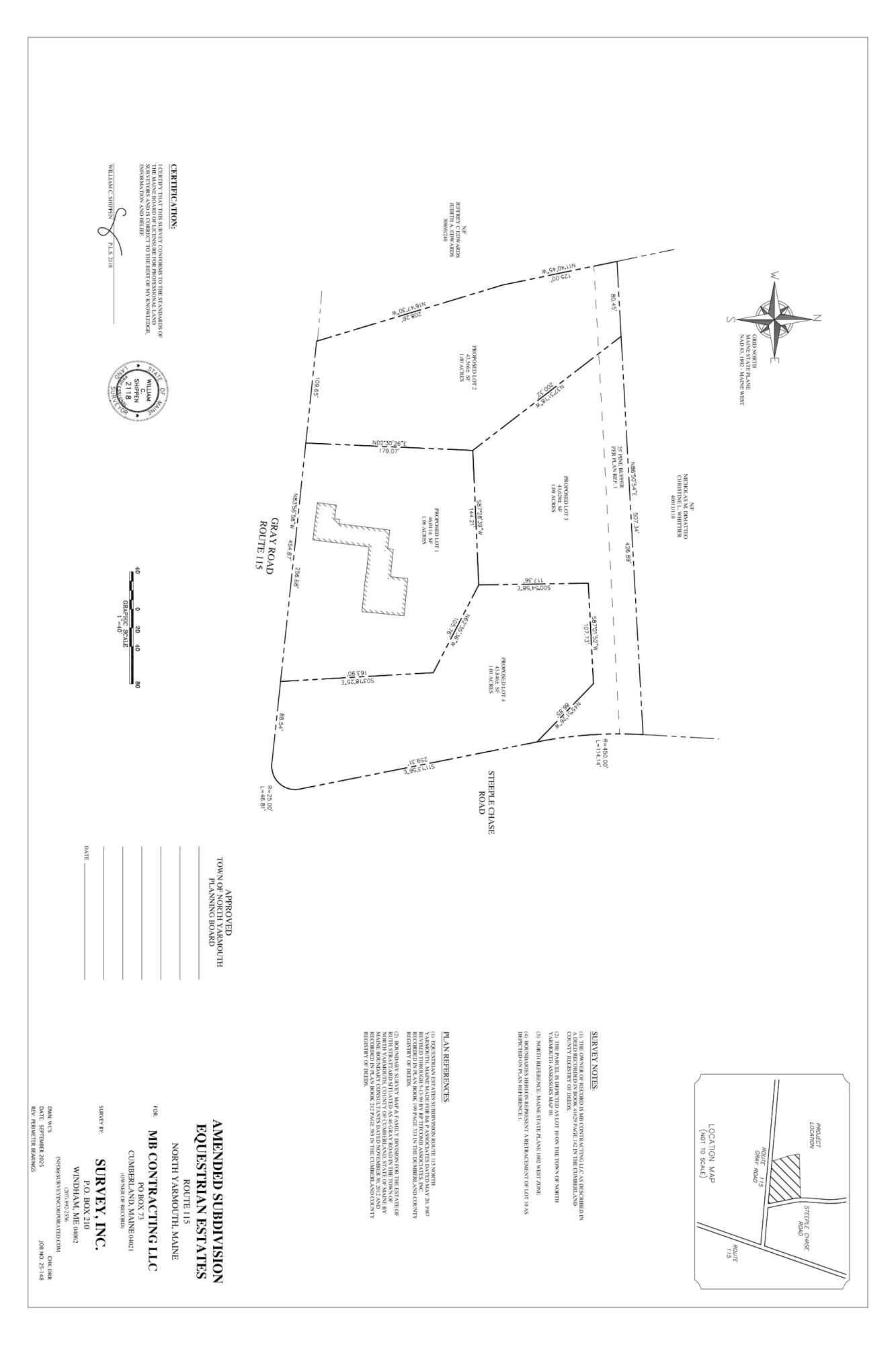 Lot # Gray Road North Yarmouth, ME 04097 - Photo 6 of 6 Survey Gray Road