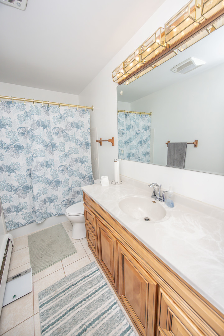 613 Westnedge Road Joliet, IL 60435 - Photo 17 of 33 a bath room with a sink and a mirror