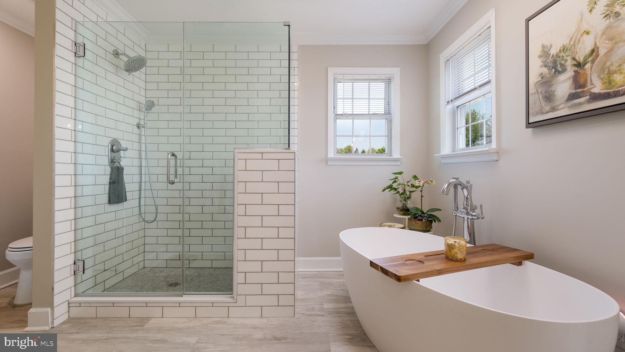 4805 Cheshire Road Doylestown, PA 18902 - Photo 35 of 89 Primary Bathroom with Marble Shower & Soaking Tub