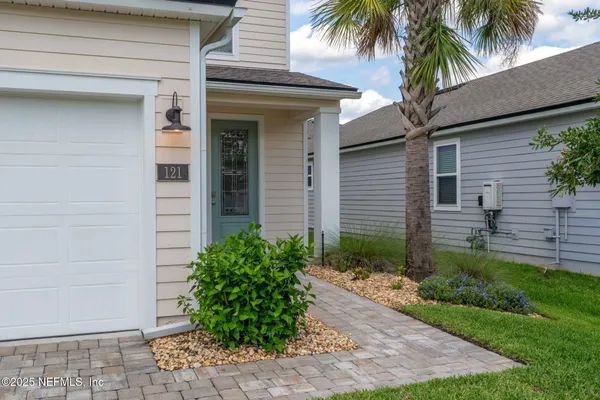 a view of front door of house