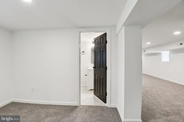 a view of hallway with stairs
