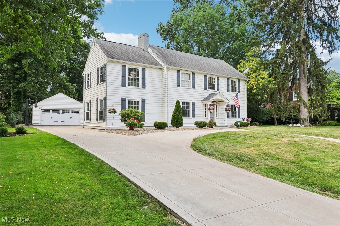 128 Overwood Road Akron, OH 44313 - Photo 1 of 40 Colonial-style house with turn around driveway, attached 2 car garage and breezeway