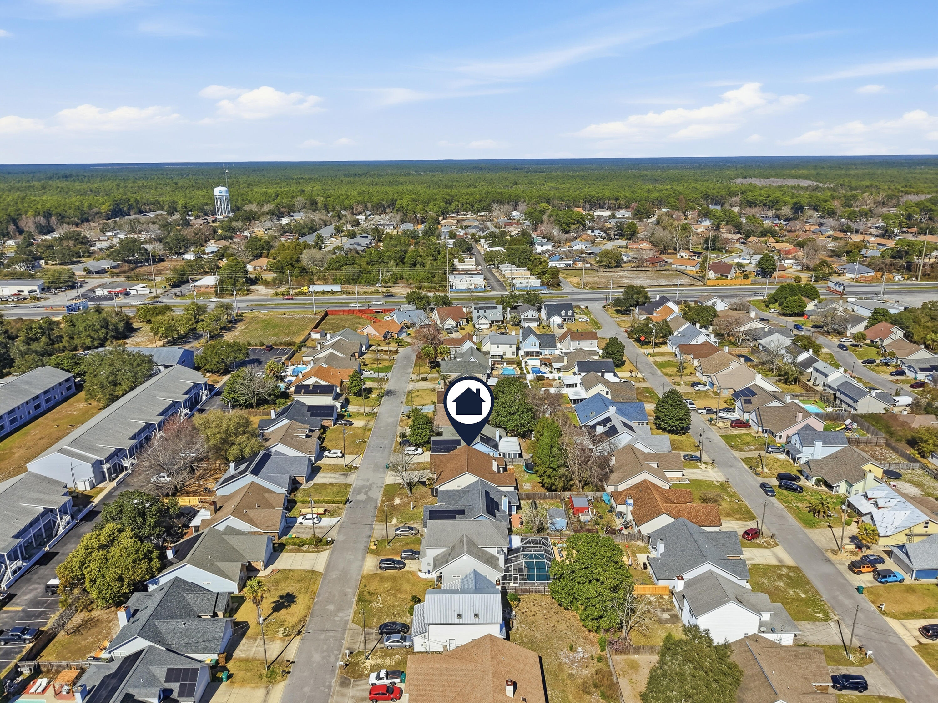 428 Sandy Ridge Circle Mary Esther, FL 32569 - Photo 43 of 44 an aerial view of residential building and ocean
