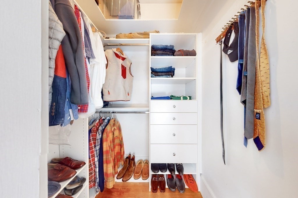 32 Mead Boston Ma, Unit 2 Boston, MA 02129 - Photo 13 of 21 a view of walk in closet with clothes and shoes