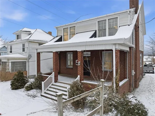 front view of a house with a porch