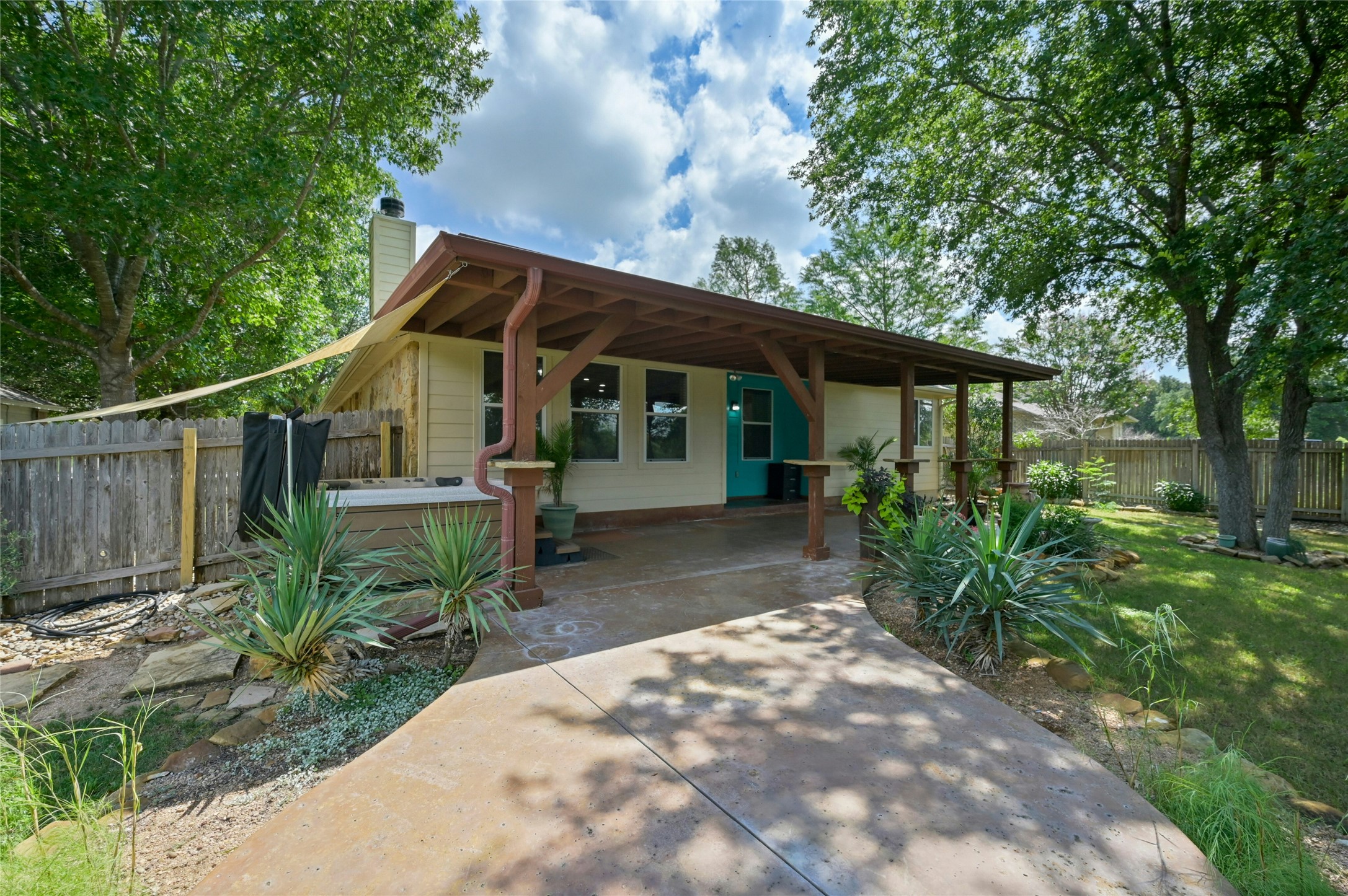 7614 Buck Meadow Drive Georgetown, TX 78628 - Photo 21 of 30 The back patio offers a space that works just as well for casual barbecues and entertaining as it does for quiet, peaceful relaxation at home.