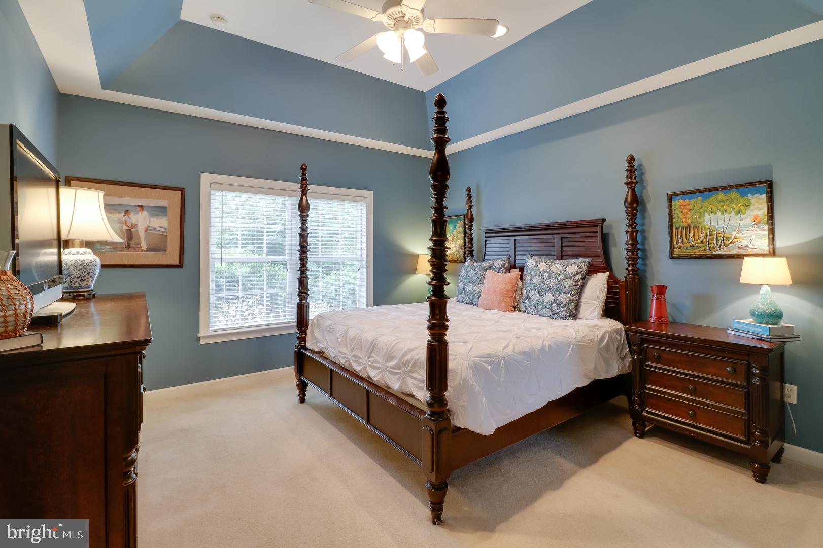 17726 Preakness Road Milton, DE 19968 - Photo 23 of 35 Master bedroom w/ coffered ceiling