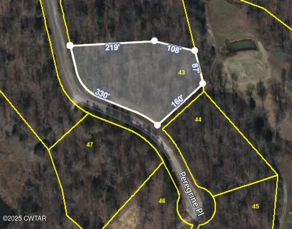 an aerial view of an outdoor space