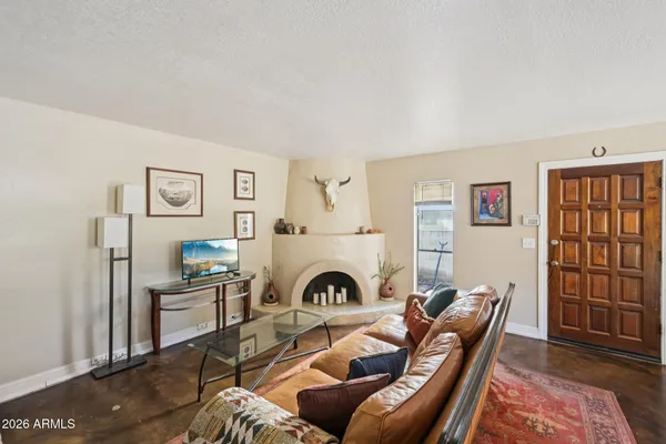 a picture of a park with an bench