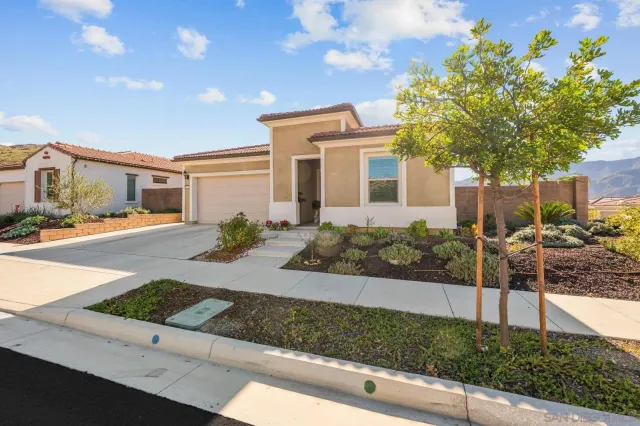 a view of a entryway door and potted plants