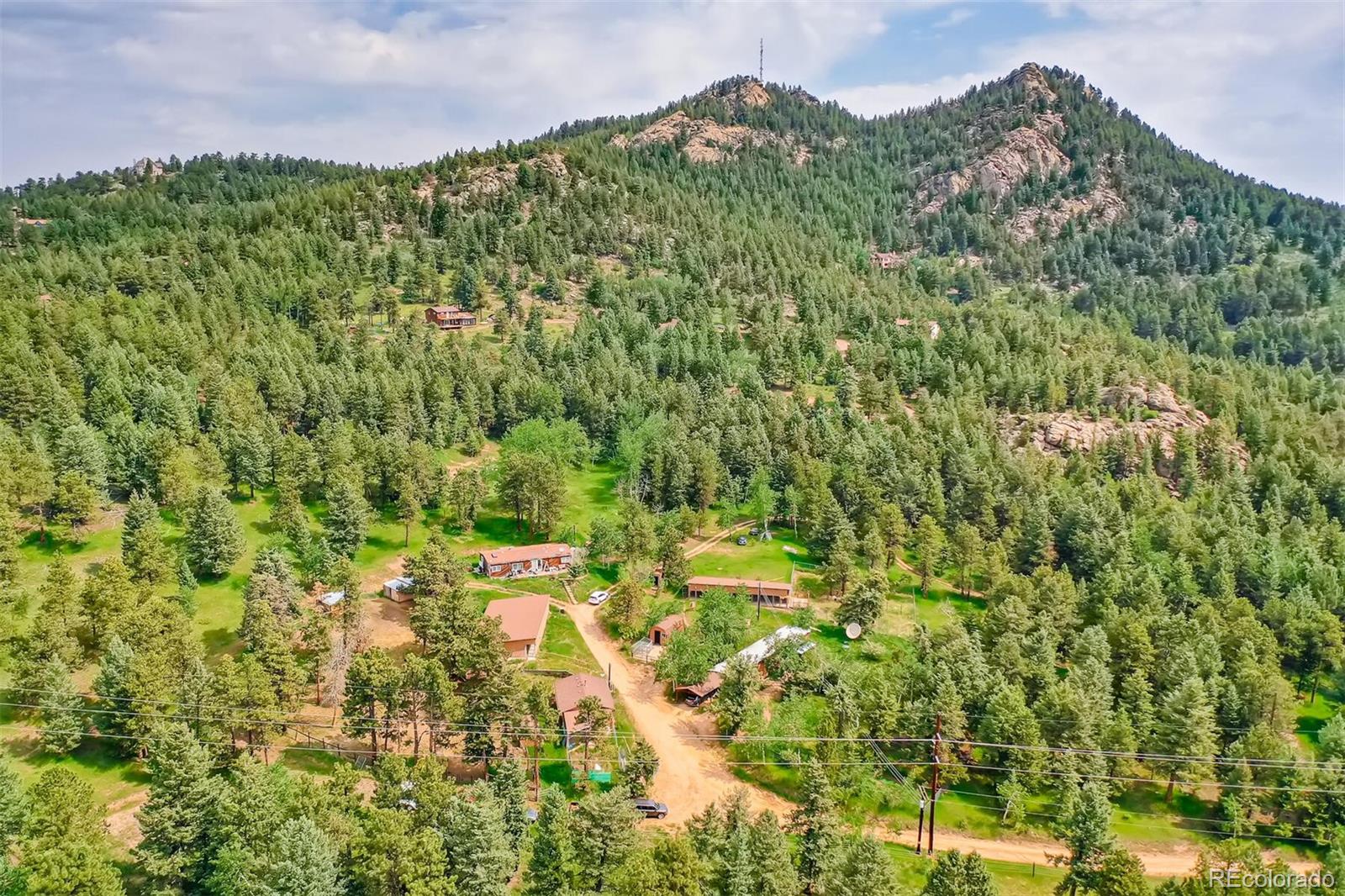 8939 South Hillview Road Morrison, CO 80465 - Photo 3 of 39 a view of a big yard with plants and large trees