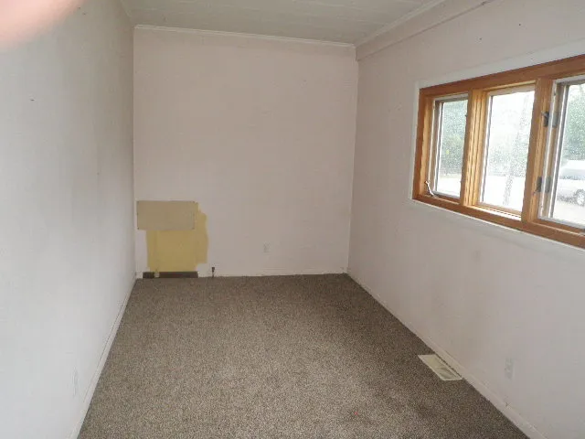 an empty room with a window