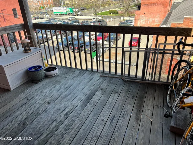 a view of city from a balcony