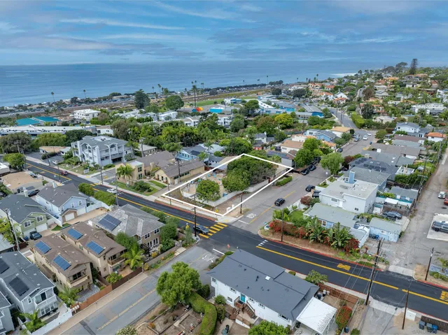 an aerial view of multiple house