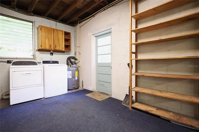 a view of storage and utility room